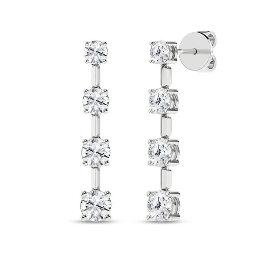 Graduated Drop Earrings (Round)