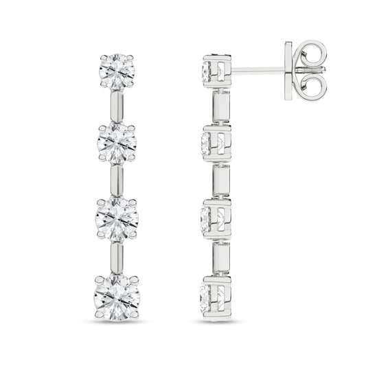 Graduated Drop Earrings (Round)