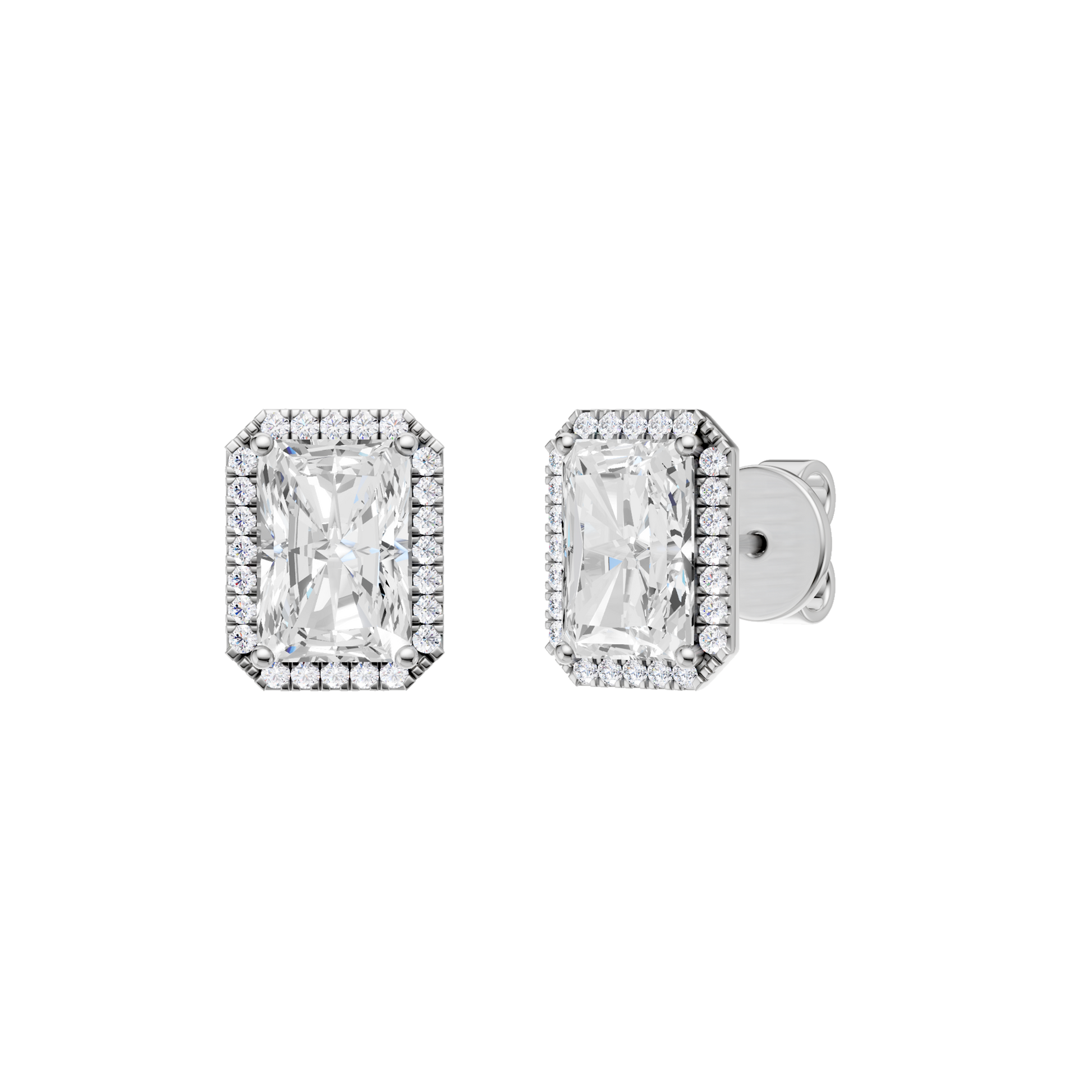 Petite Halo Stud Earrings(Radiant)