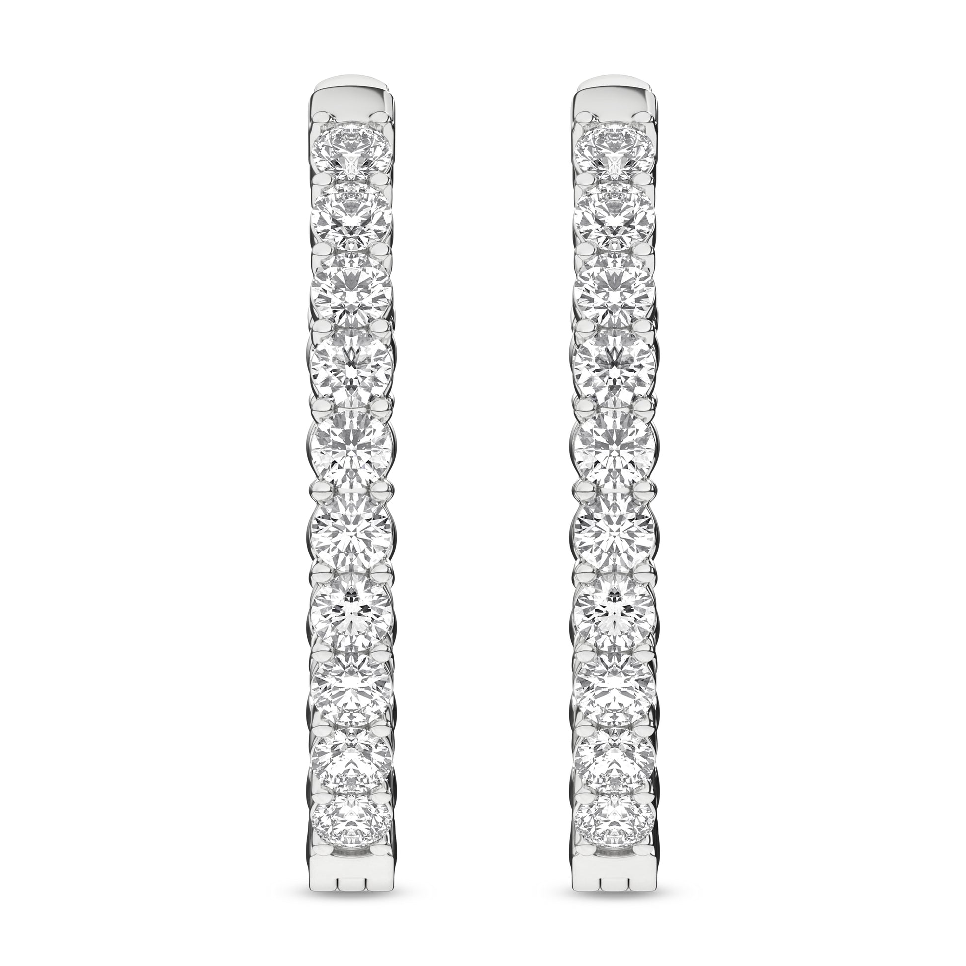 Inside-Out Oval Hoop Earrings (Round)