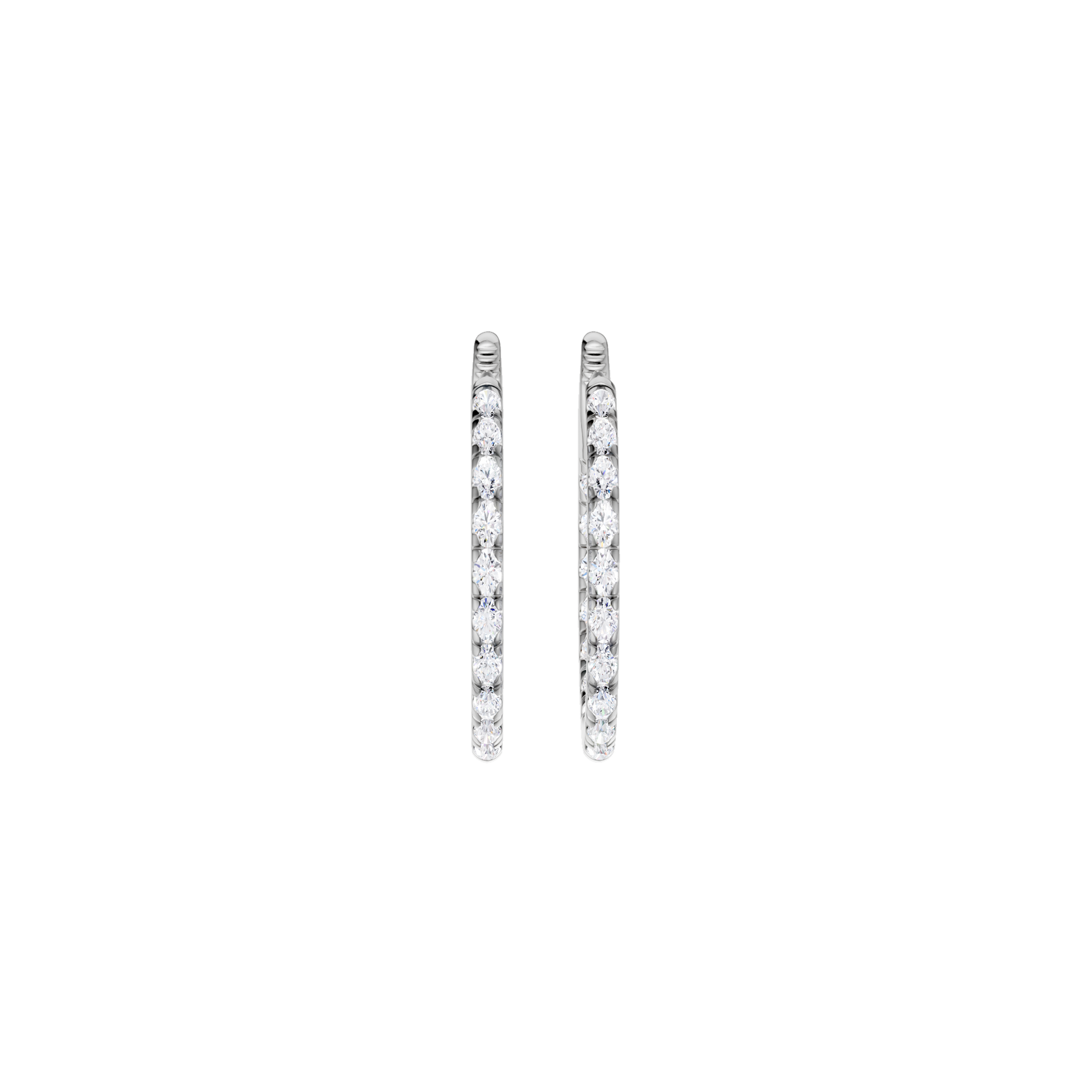 Inside-Out Pave Huggies Hoop Earrings