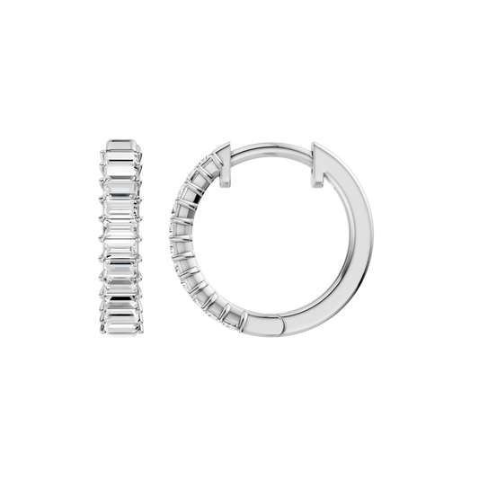 Prong-Set Huggies Hoop Earrings