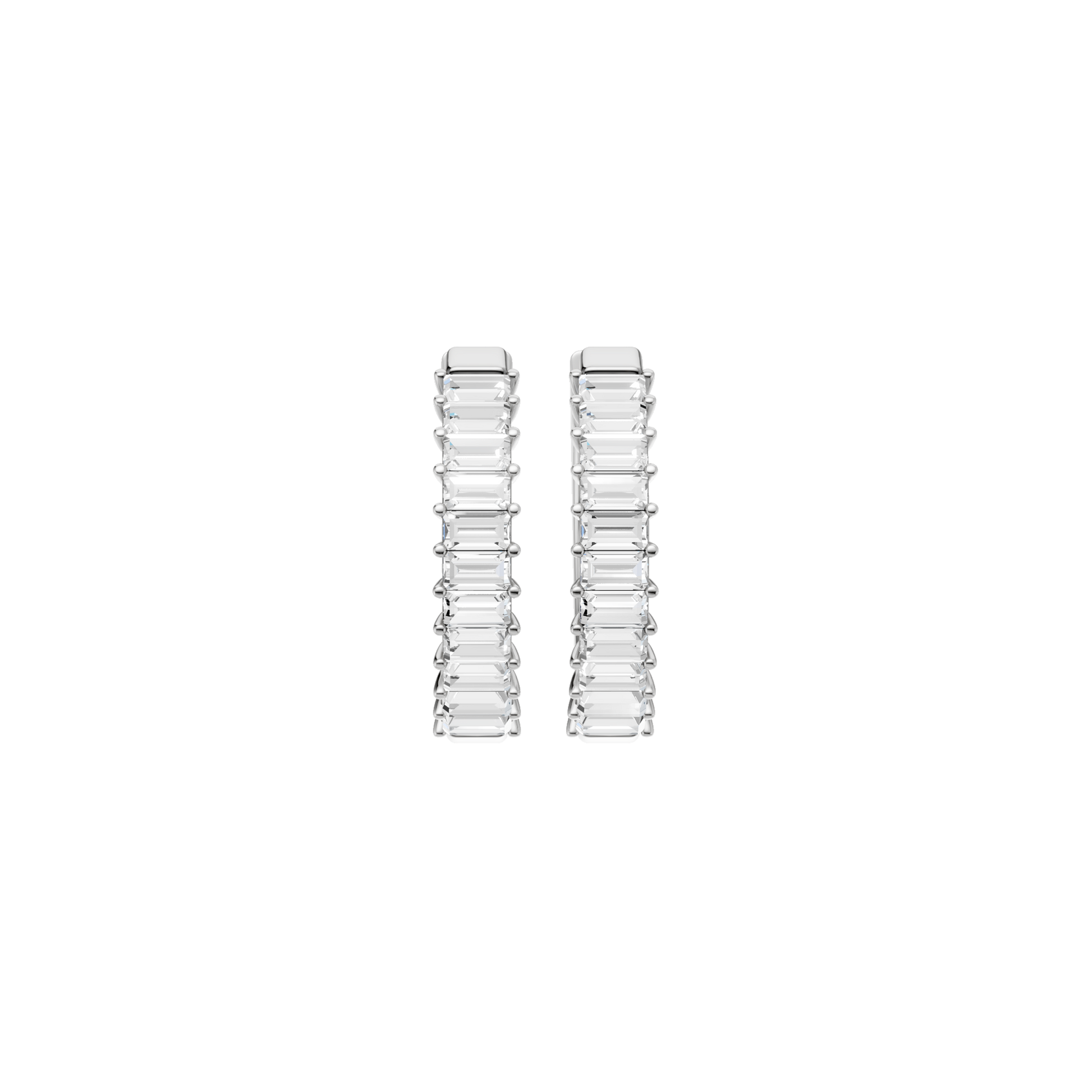 Prong-Set Huggies Hoop Earrings