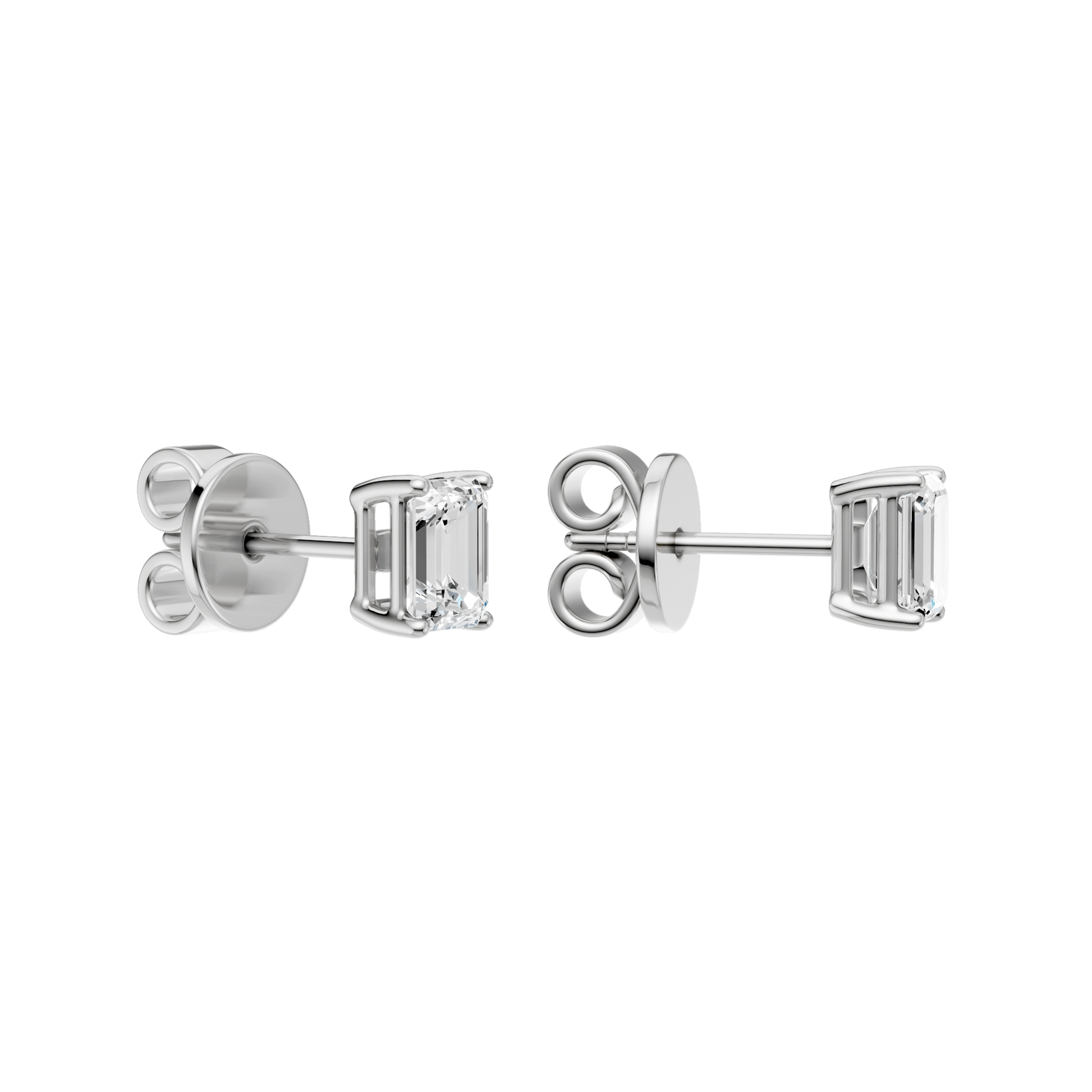 Solitaire Stud Earrings(Emerald)