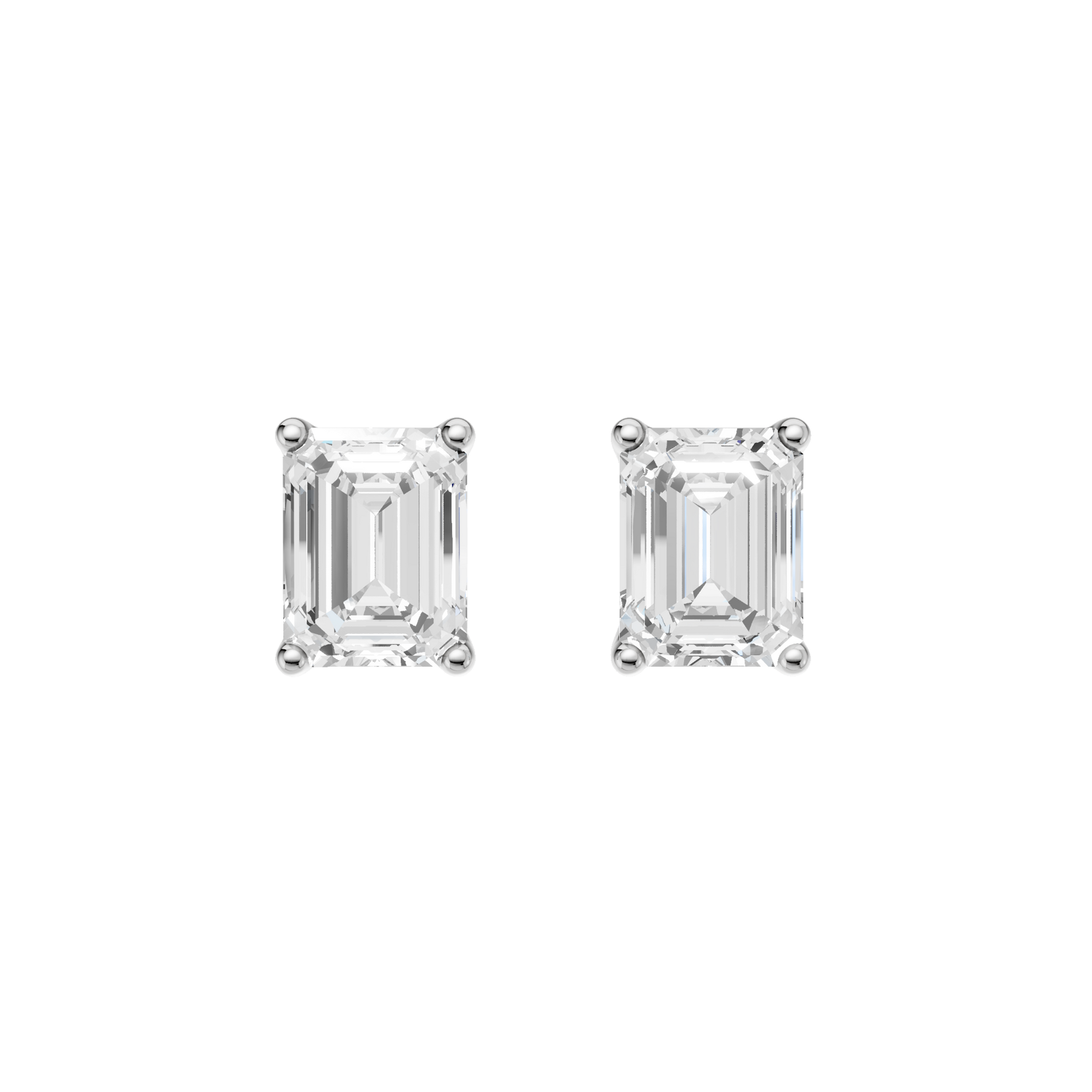 Solitaire Stud Earrings(Emerald)