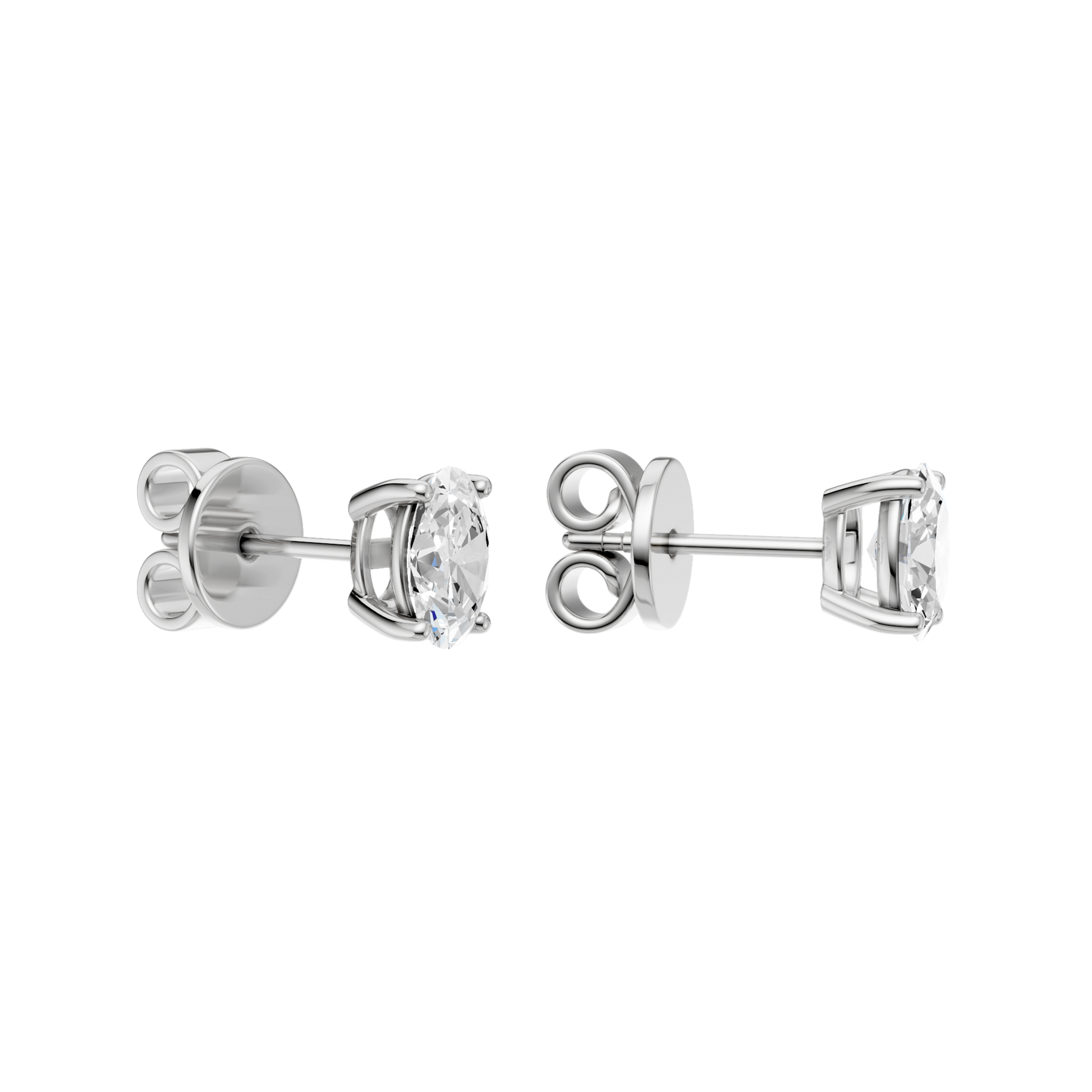 Solitaire Stud Earrings(Oval)