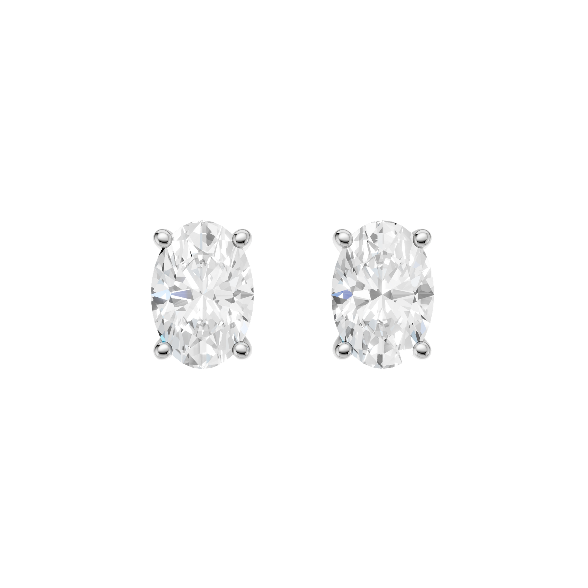 Solitaire Stud Earrings(Oval)