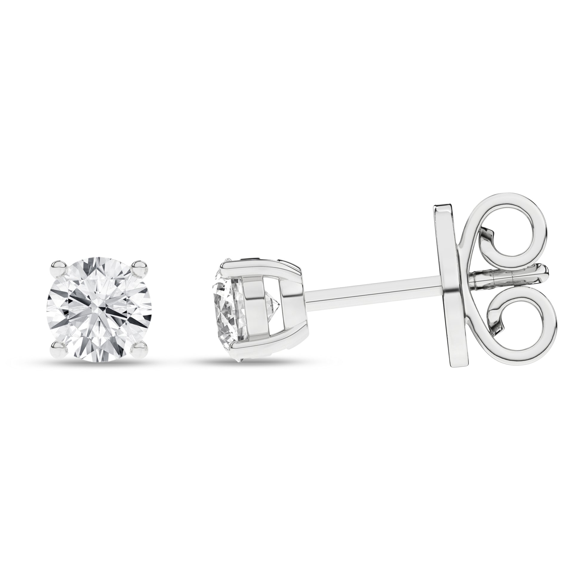 Solitaire Stud Earrings (Round)