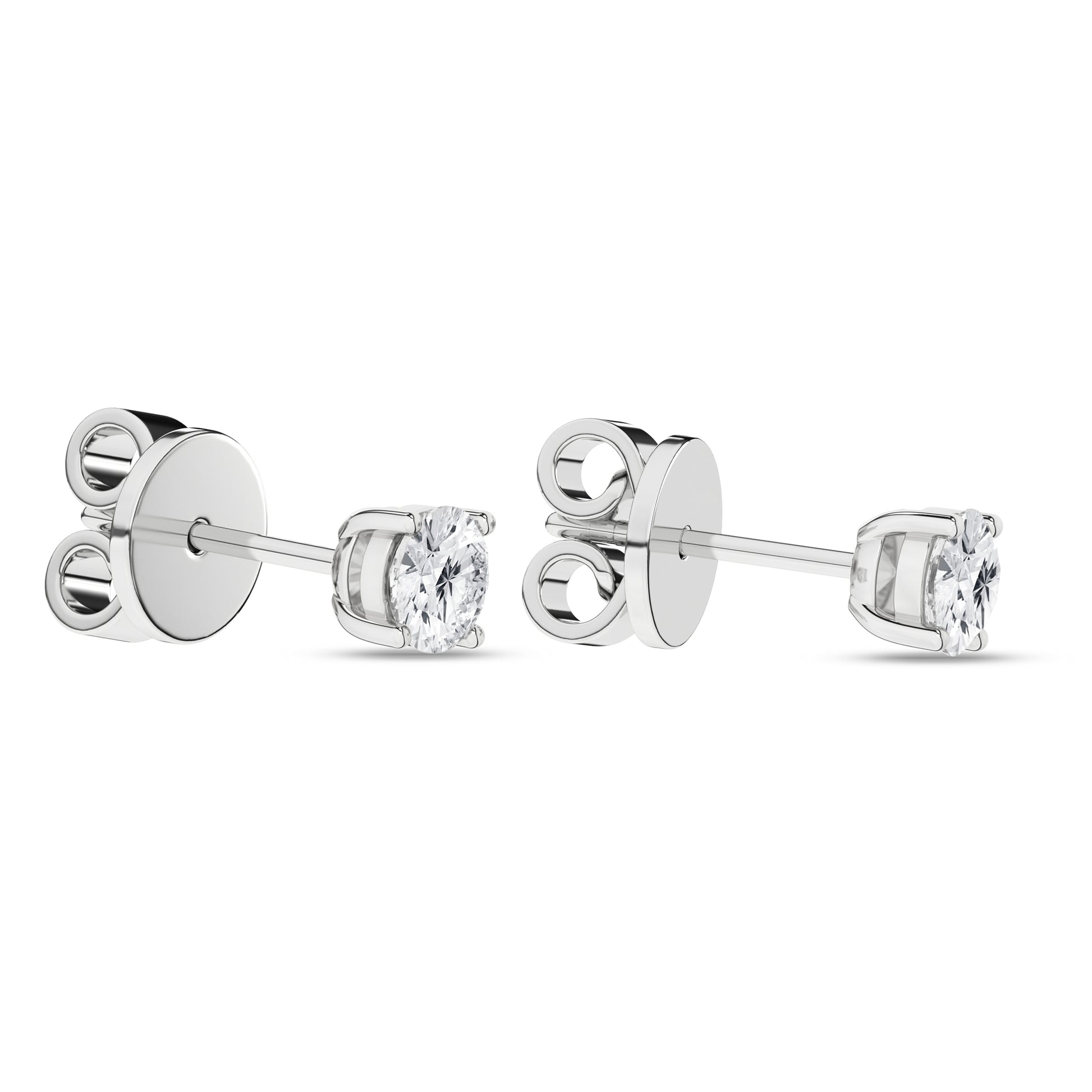 Solitaire Stud Earrings (Round)