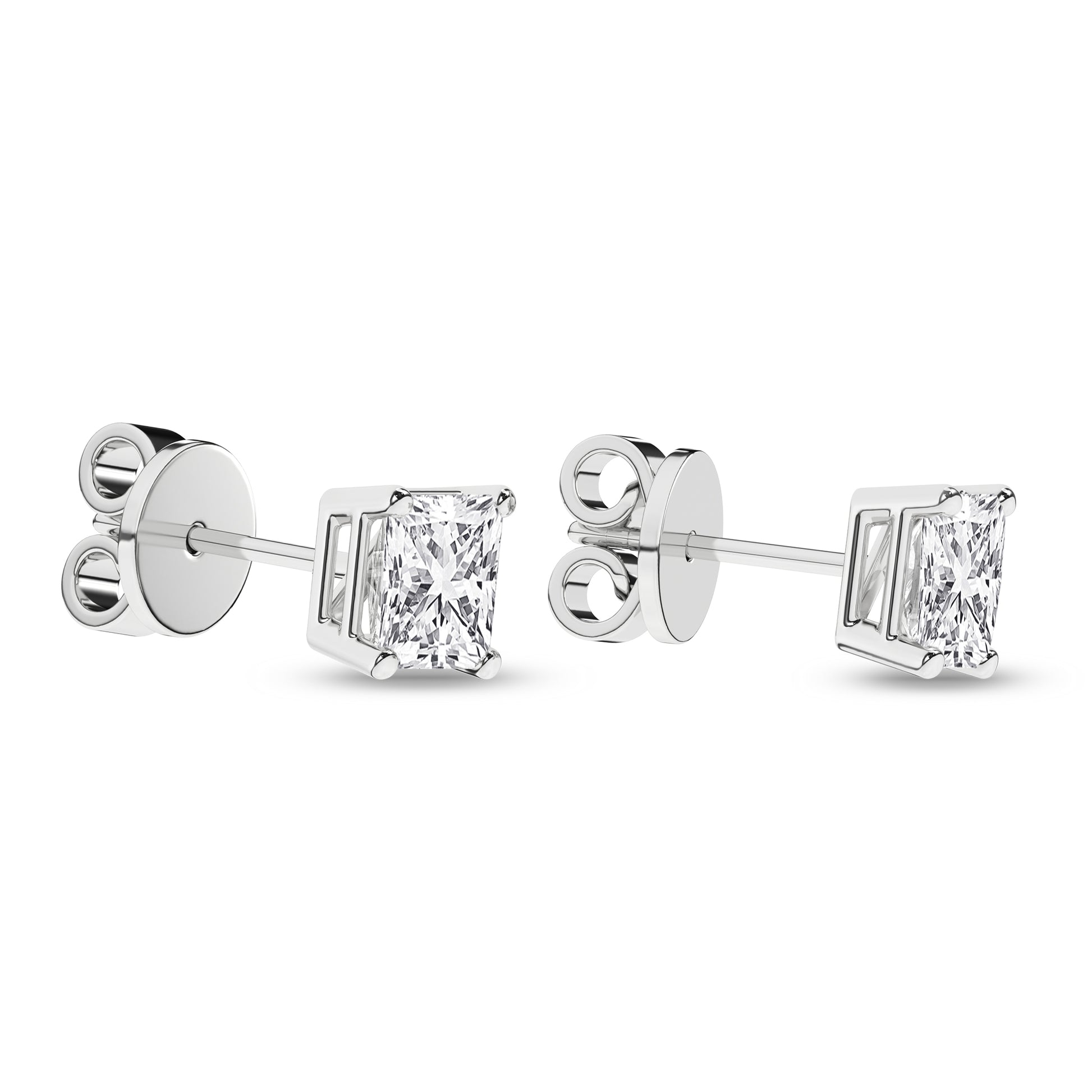 Solitaire Stud Earrings (Princess)