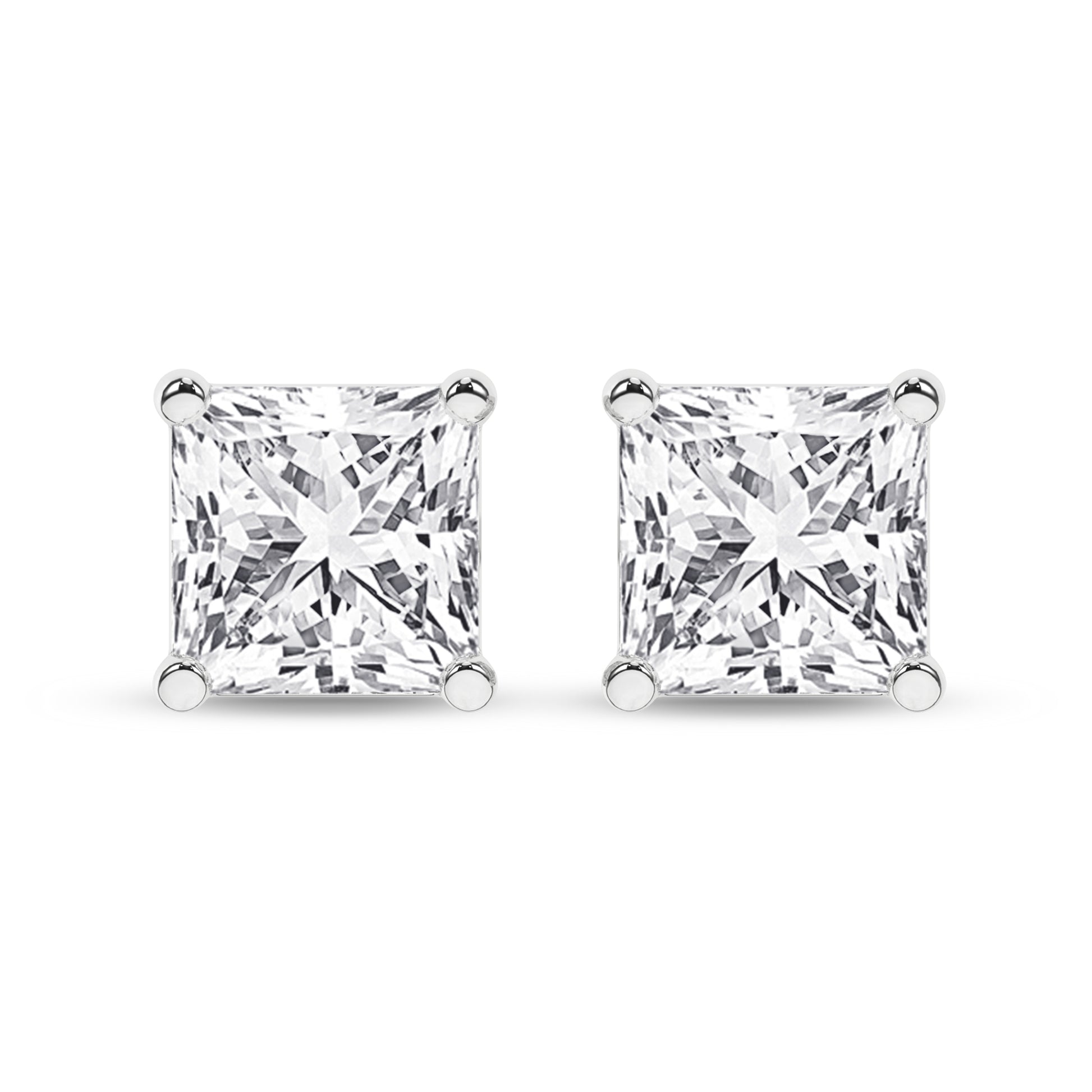 Solitaire Stud Earrings (Princess)