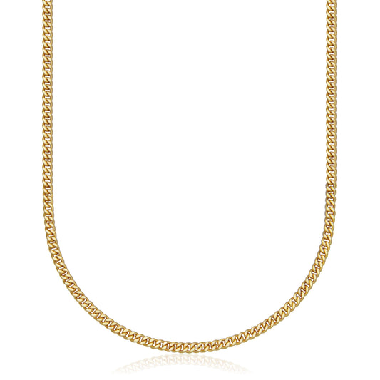 UN0129 - Gold-Filled Flat Curb Necklace
