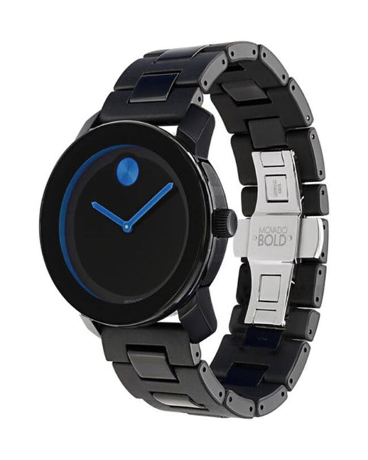 Movado Bold 42 mm Black Dial TR90 Polyurethane Men's Watch 3600099