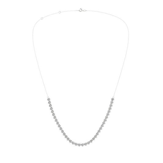 Semi-Eternity Tennis Necklace (Round)