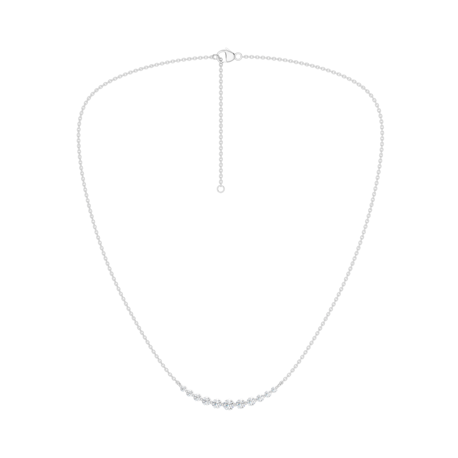 Smiley Graduated Diamond Necklace