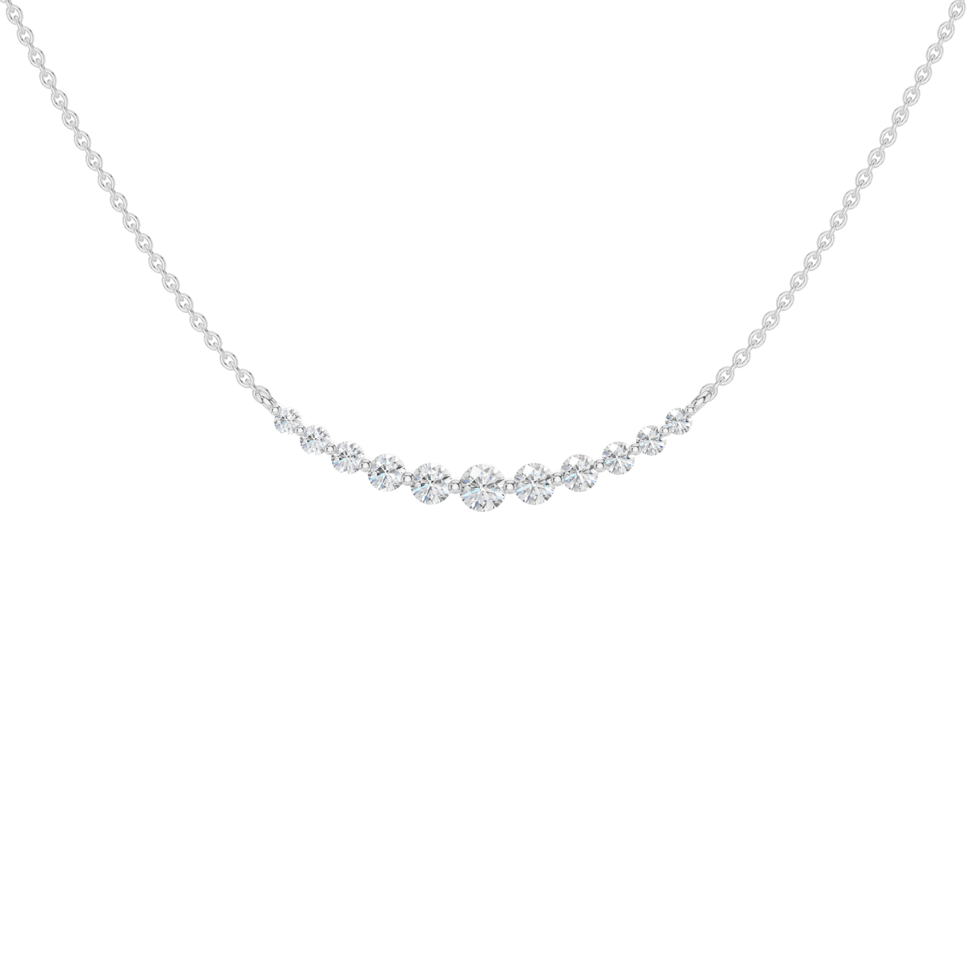 Smiley Graduated Diamond Necklace