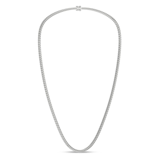 4-Prong Graduated Riviera Necklace (Round)