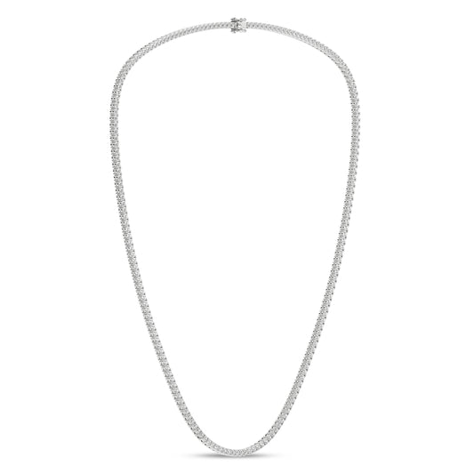 4-Prong Graduated Riviera Necklace (Round)