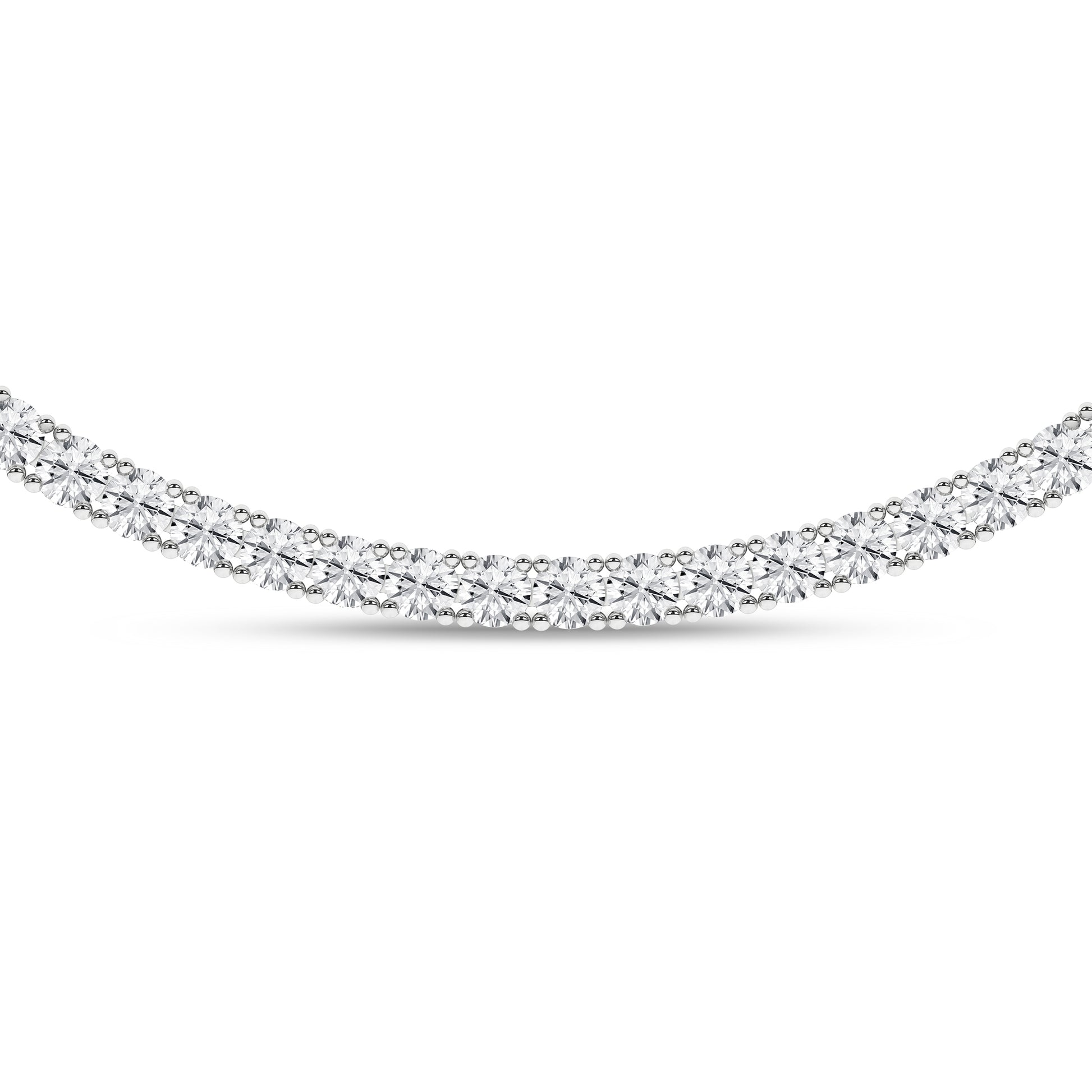 4-Prong Graduated Riviera Necklace (Round)