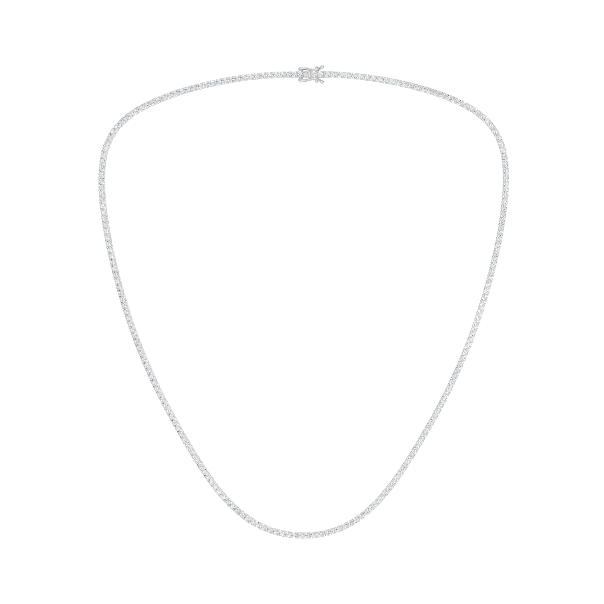 4-Prong Straight-Line 18In Tennis Necklace