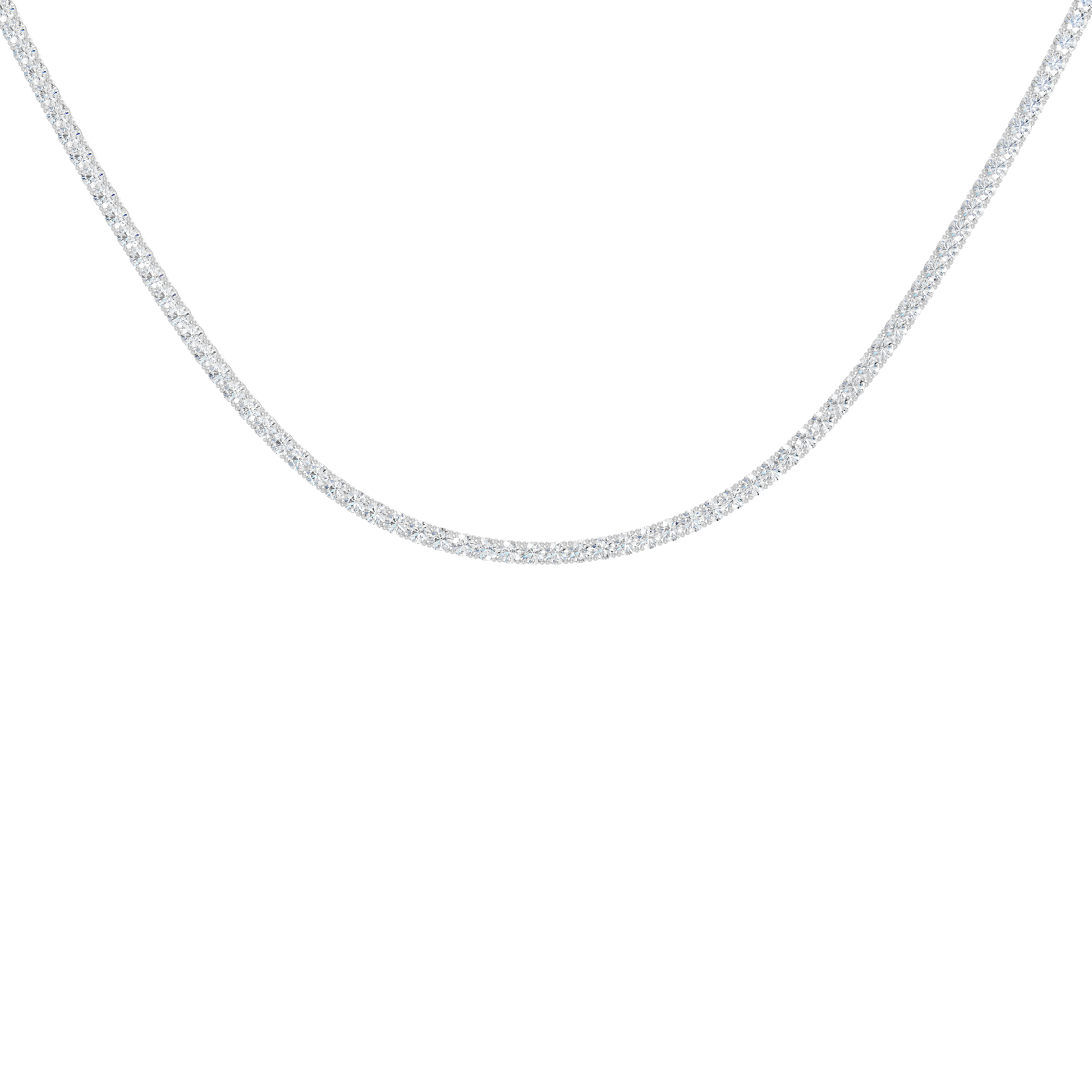 4-Prong Straight-Line 18In Tennis Necklace