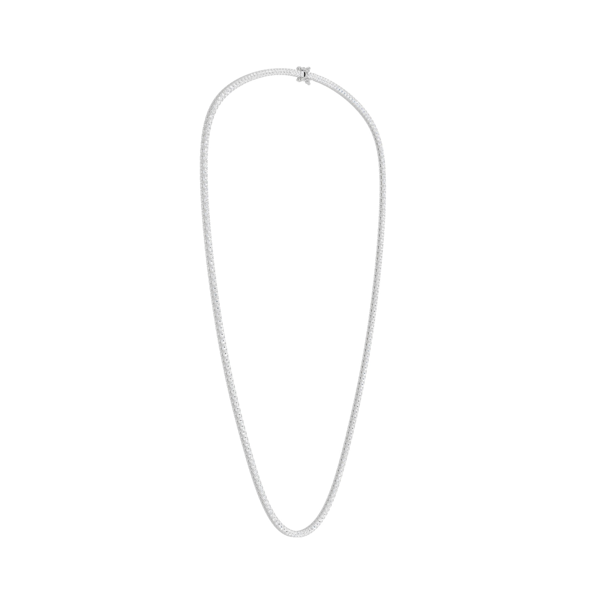 4-Prong Straight-Line 18In Tennis Necklace