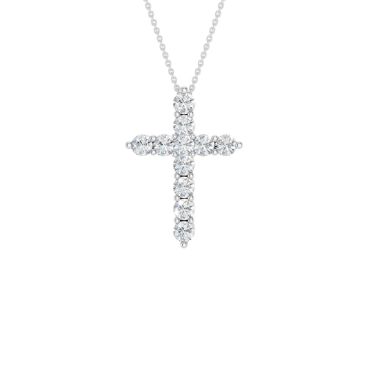 11-Stone Cross Pendant