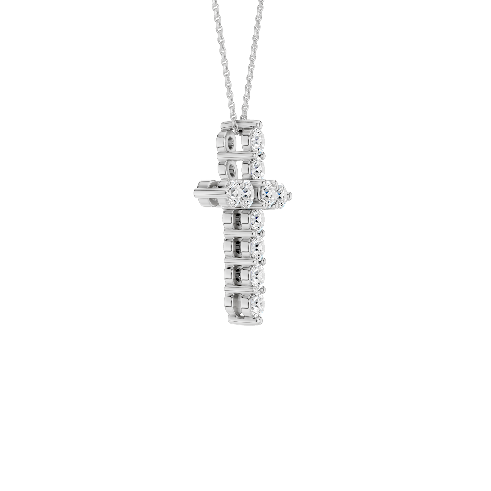 11-Stone Cross Pendant