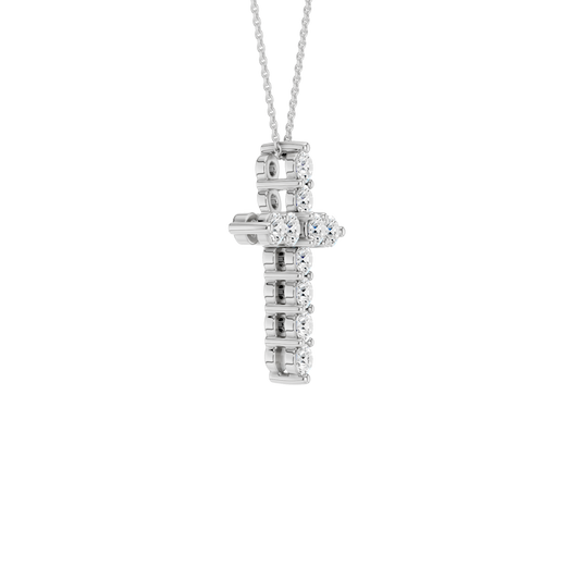 11-Stone Cross Pendant