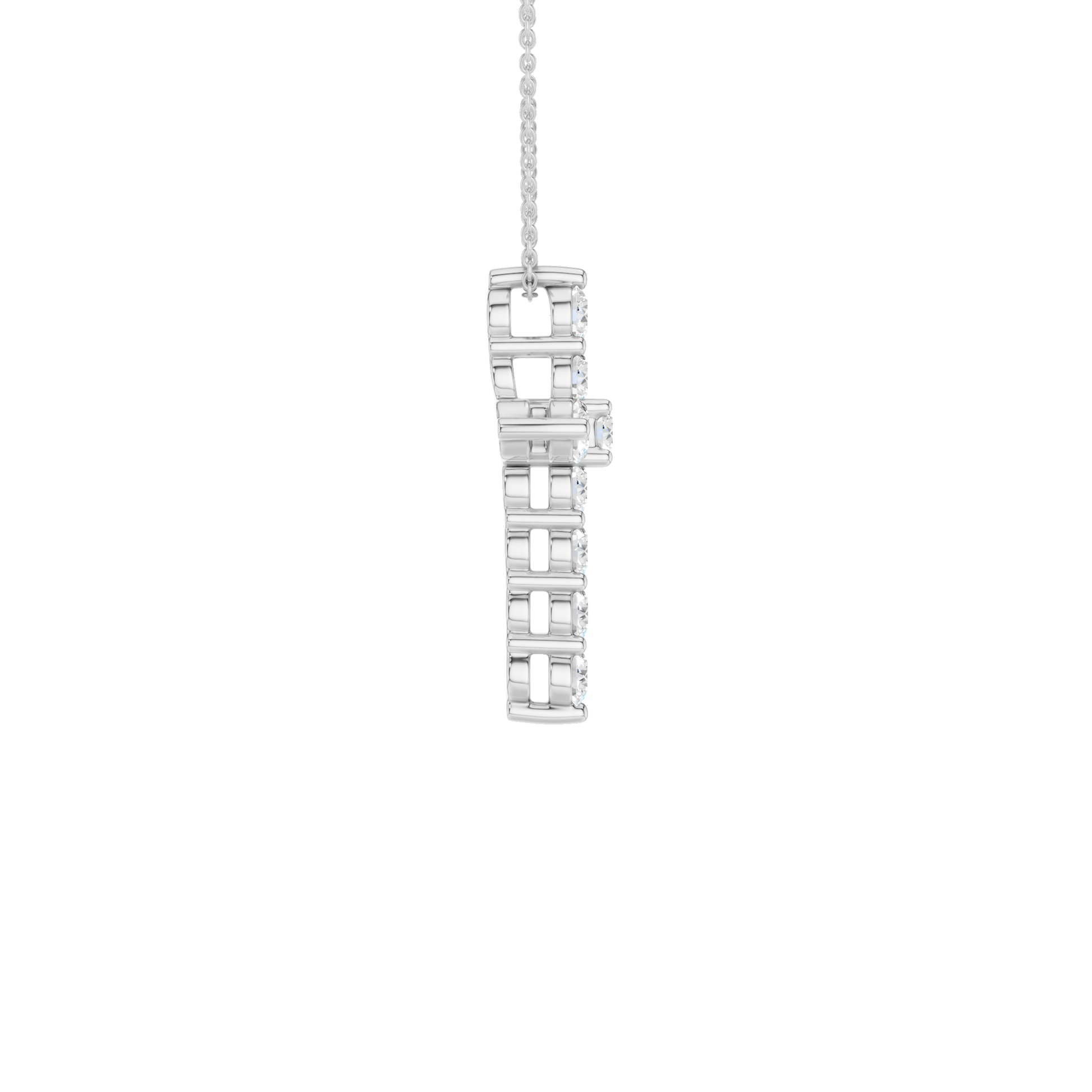 11-Stone Cross Pendant