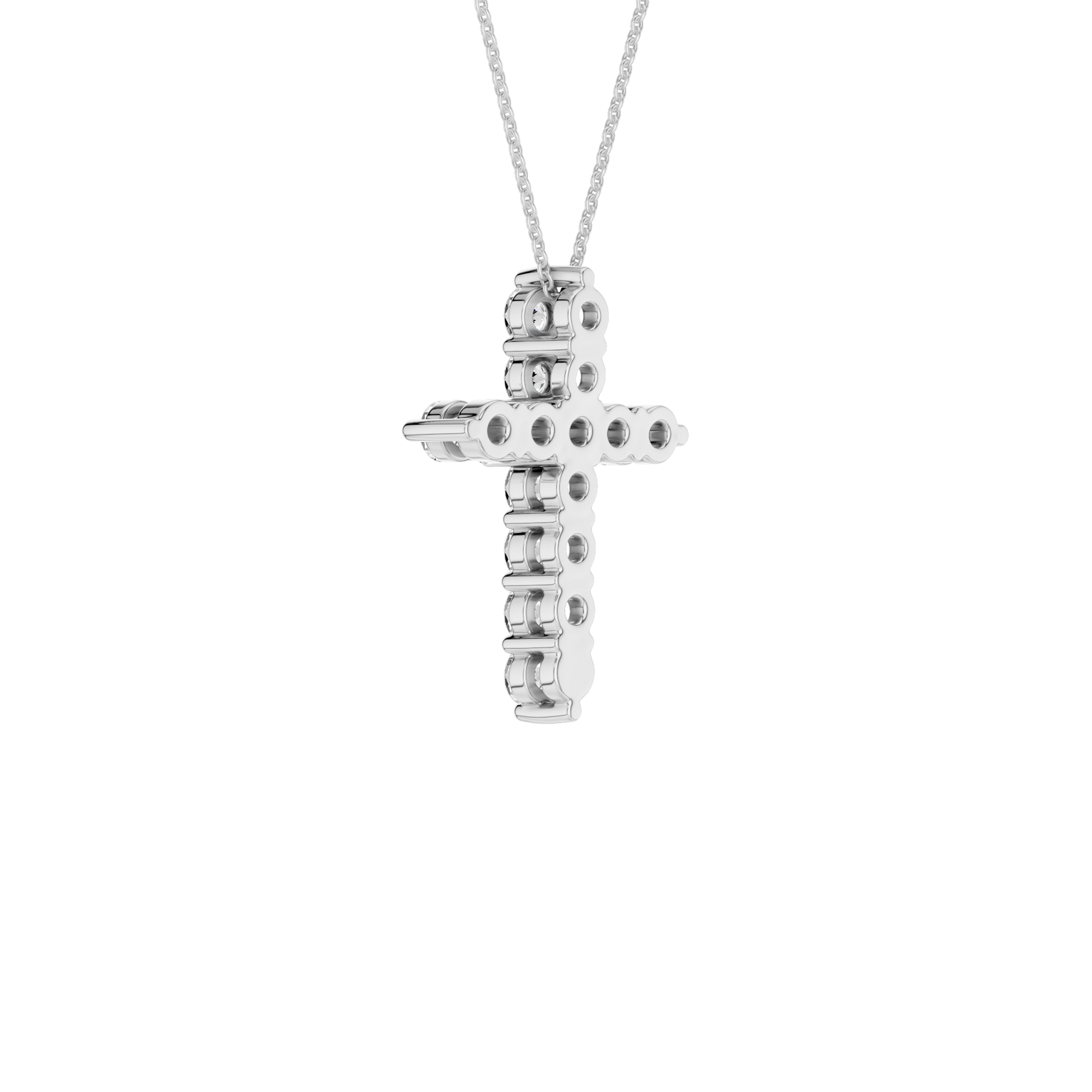 11-Stone Cross Pendant