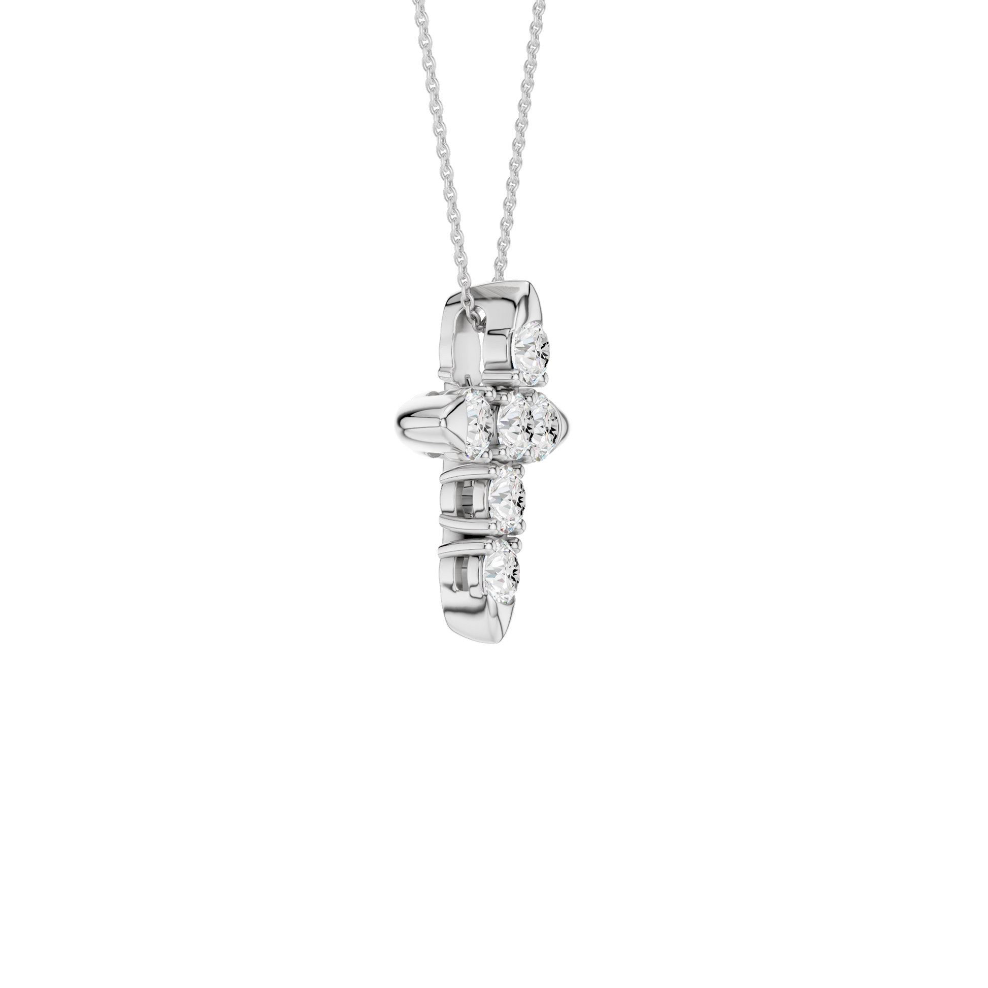 6-Stone Cross Pendant