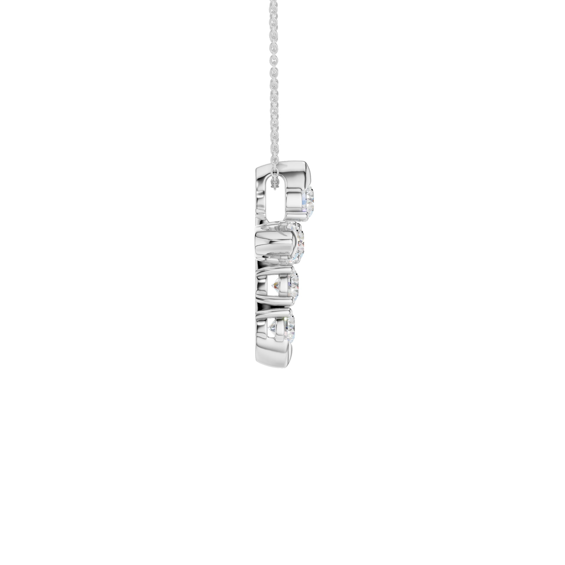 6-Stone Cross Pendant
