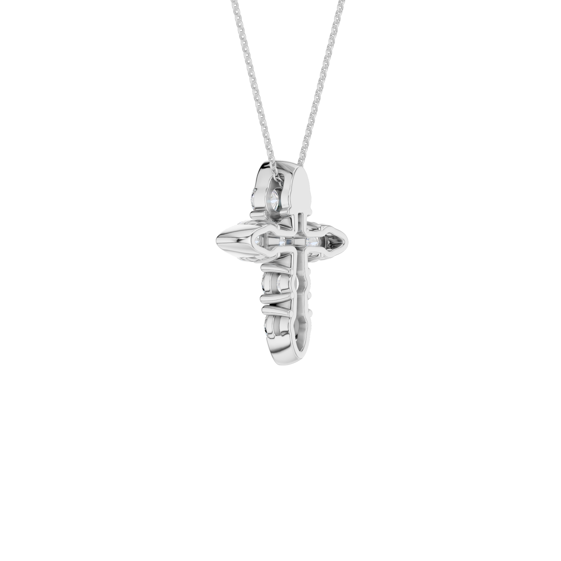 6-Stone Cross Pendant
