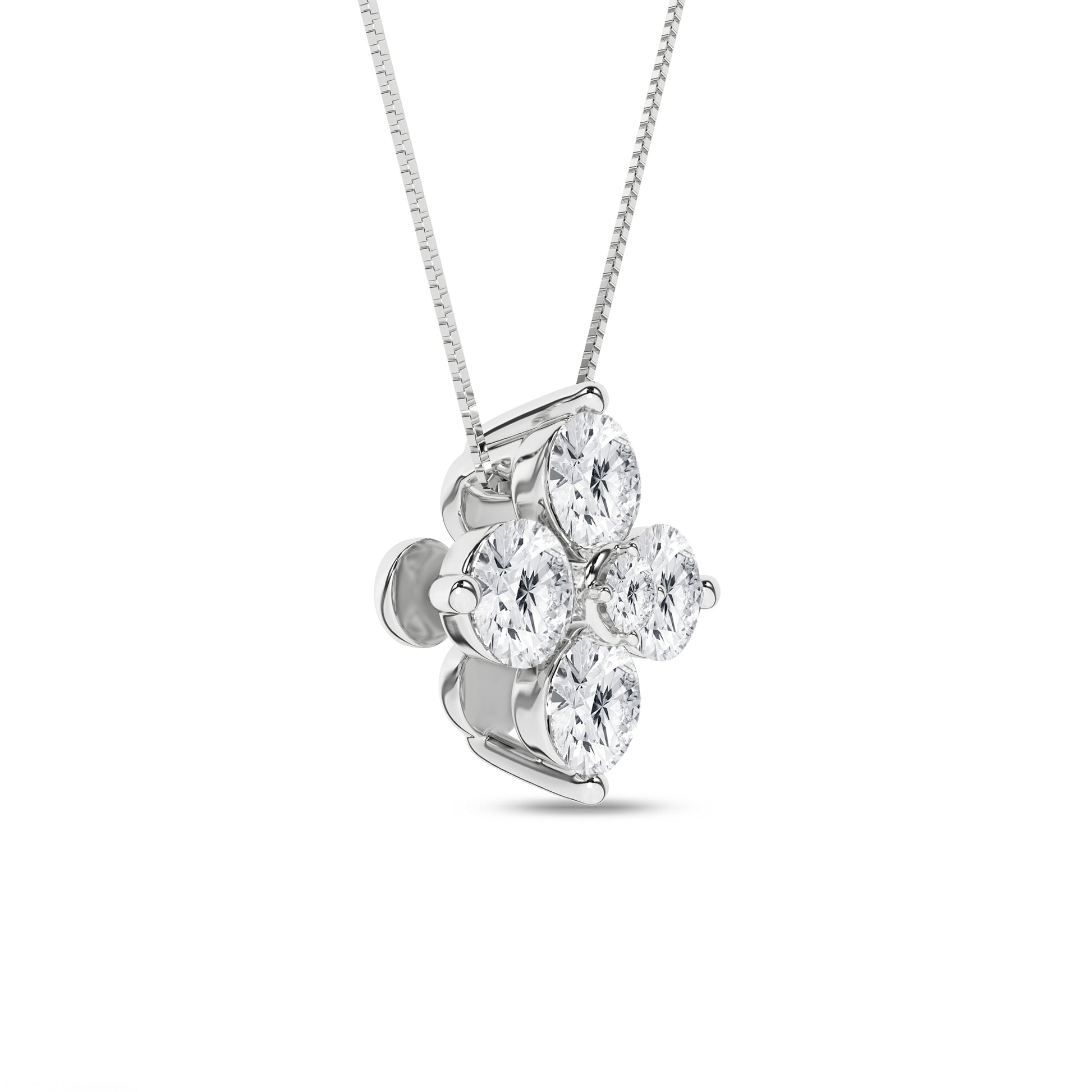 Flower Petals Stud Pendant (Round)
