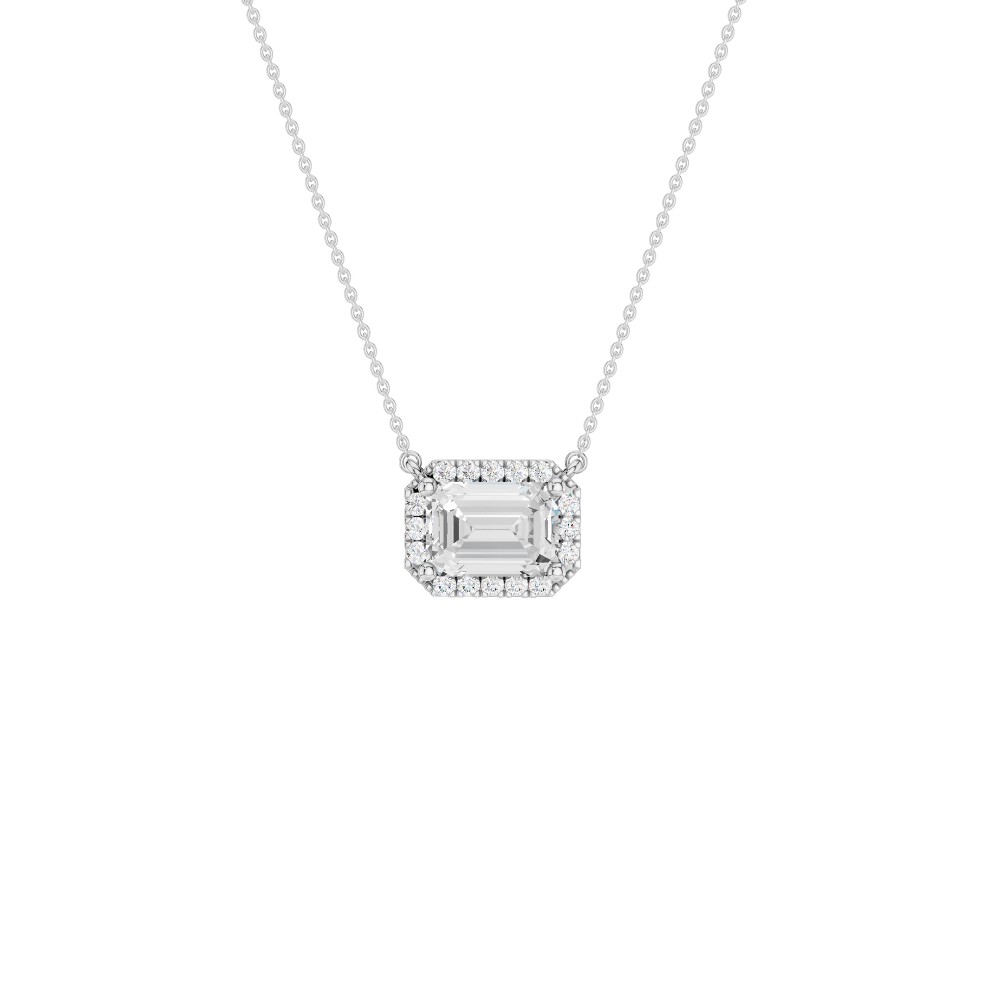 Petite Halo Pendant(Emerald)