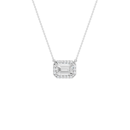 Petite Halo Pendant(Emerald)