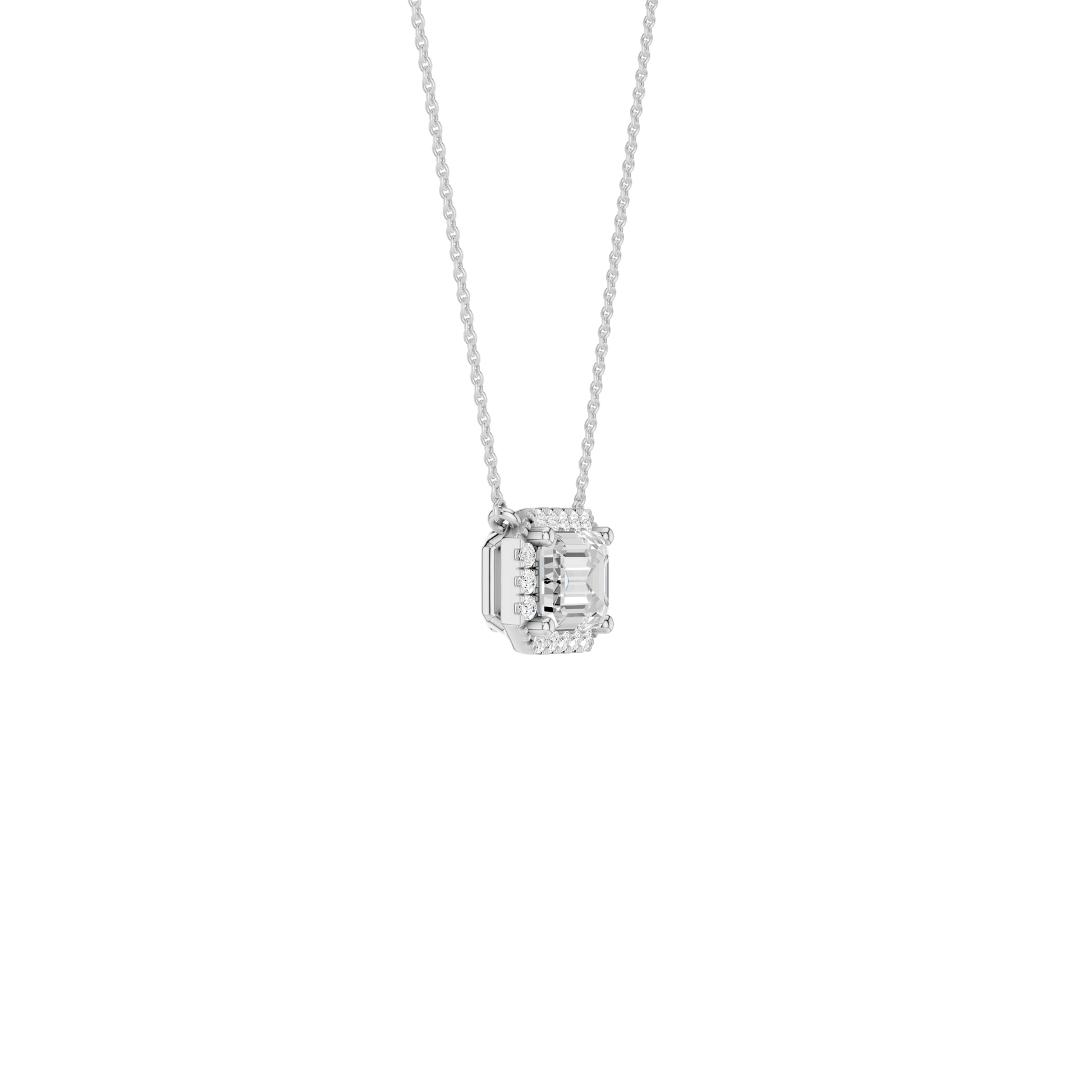 Petite Halo Pendant(Emerald)