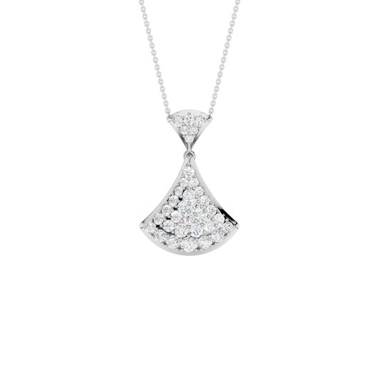 Pave Fan Motif Pendant