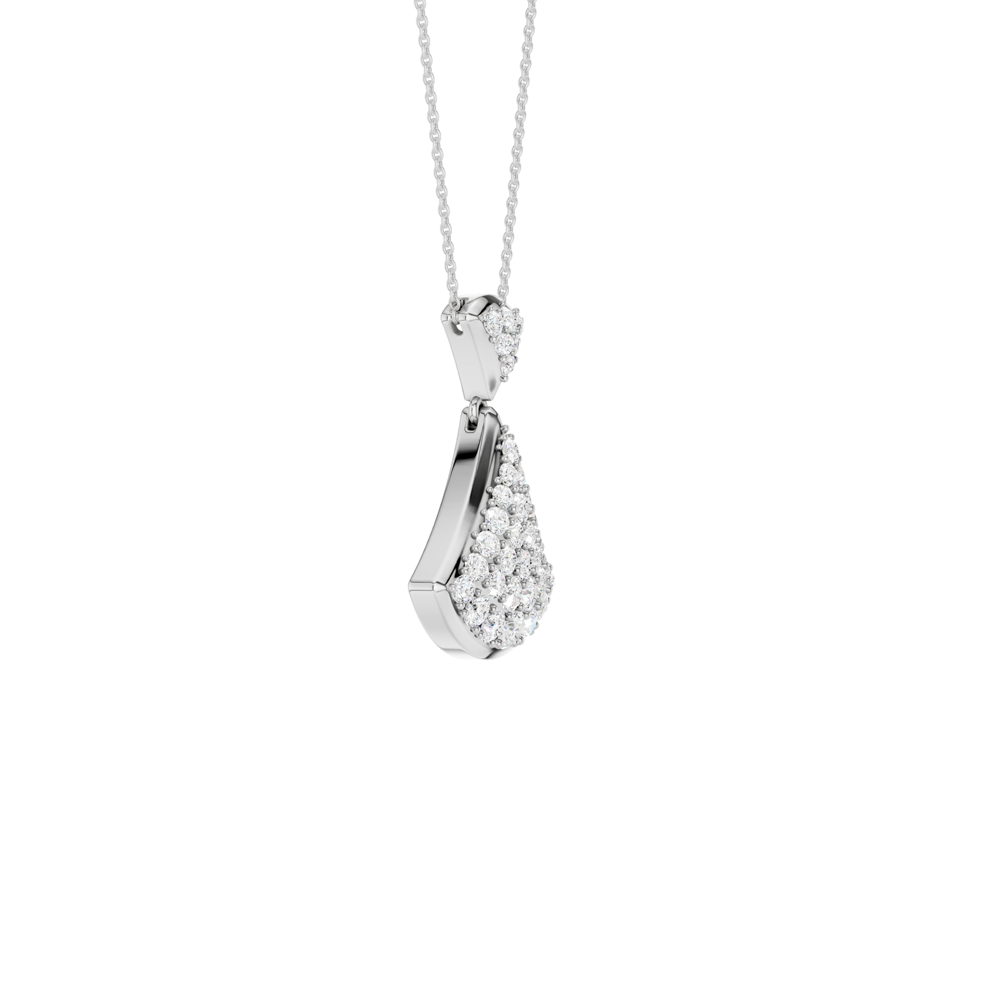 Pave Fan Motif Pendant