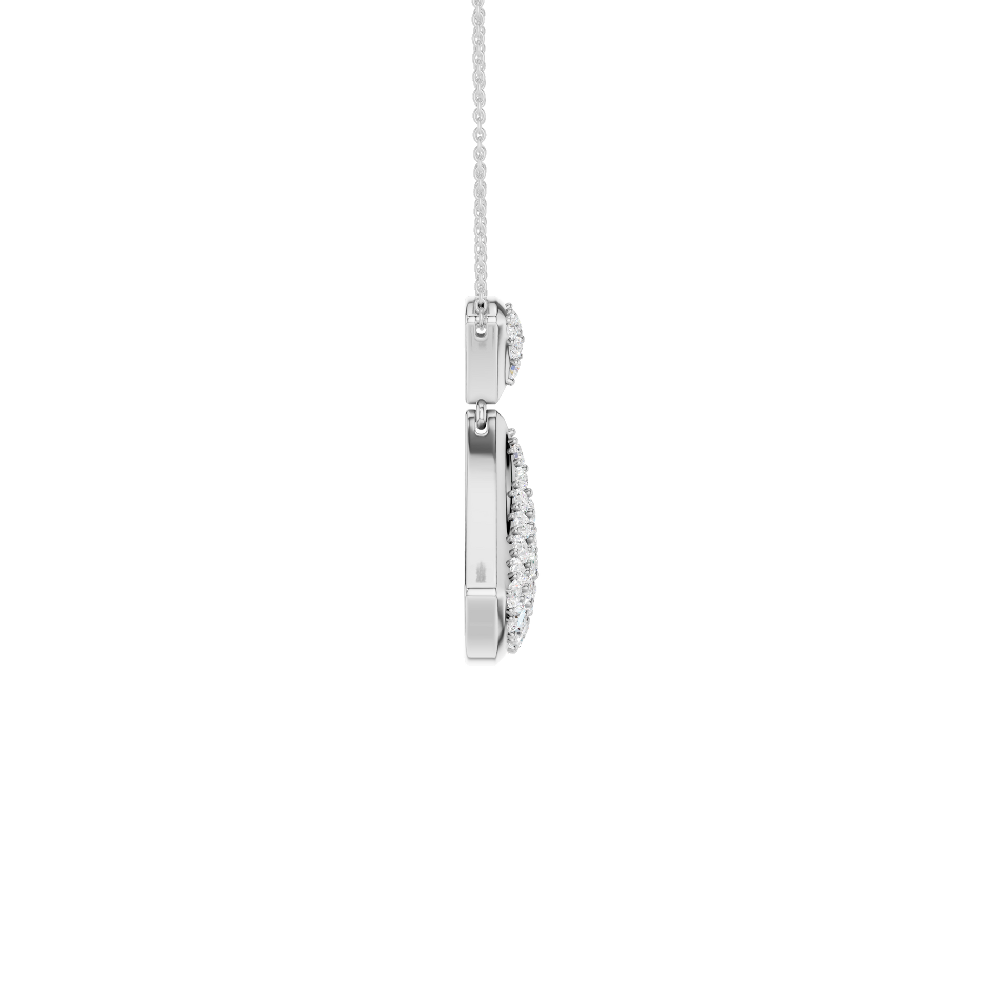 Pave Fan Motif Pendant