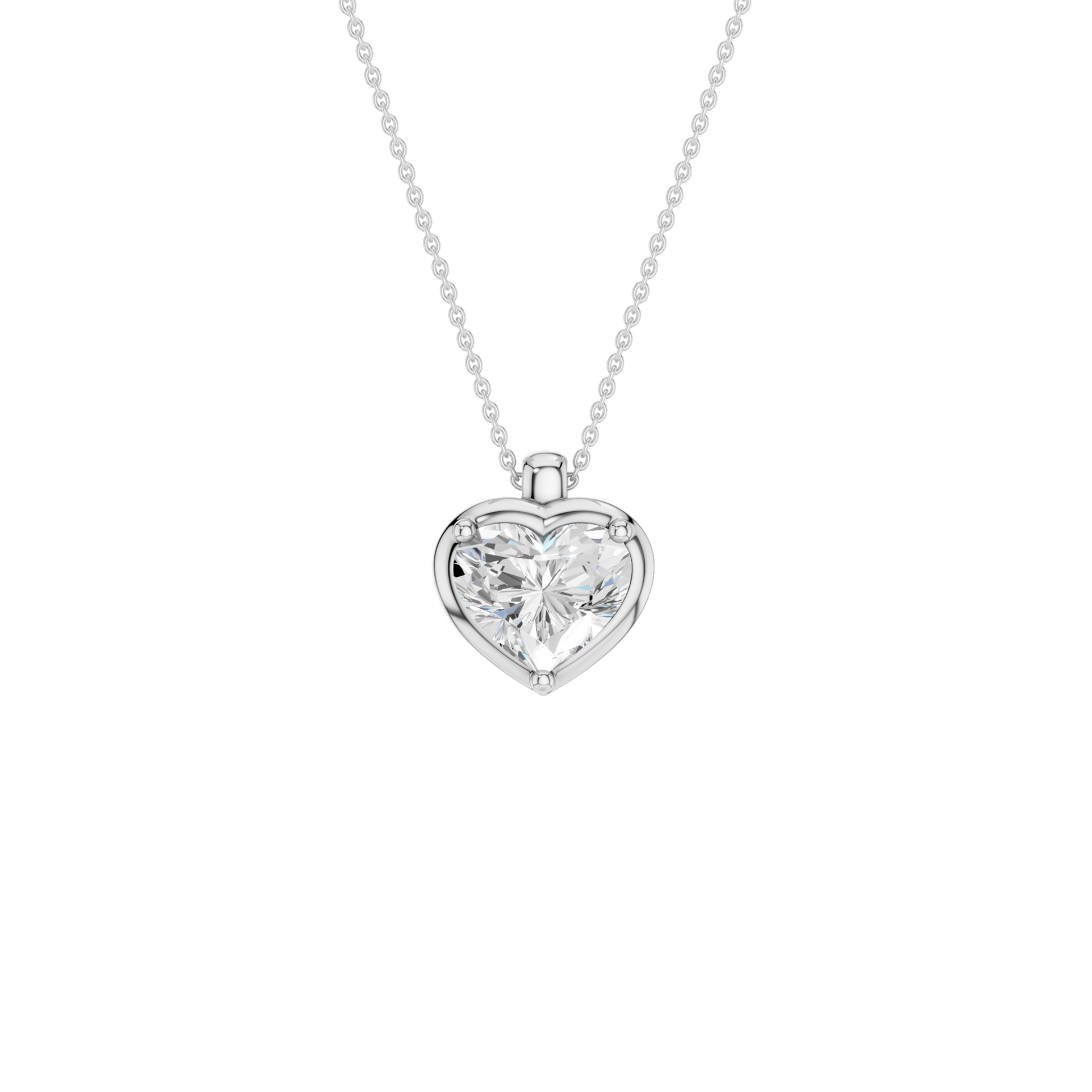 Illusion Bezel Pendant(Heart)
