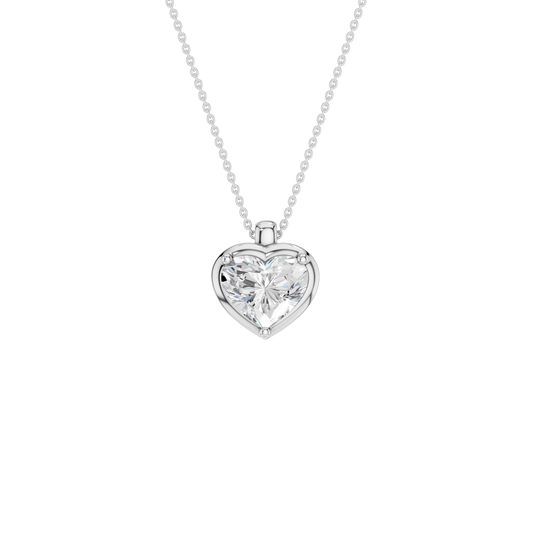 Illusion Bezel Pendant(Heart)