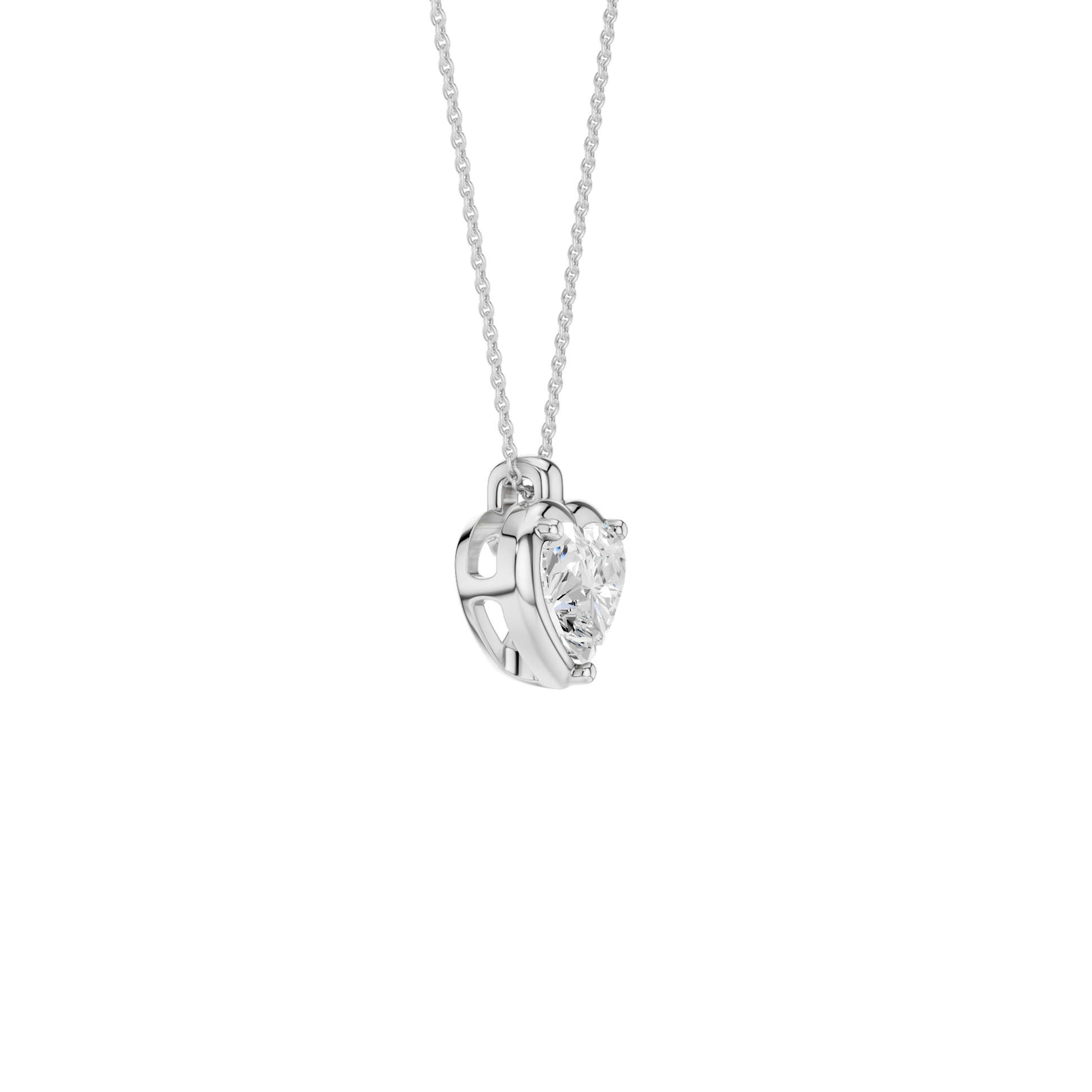 Illusion Bezel Pendant(Heart)