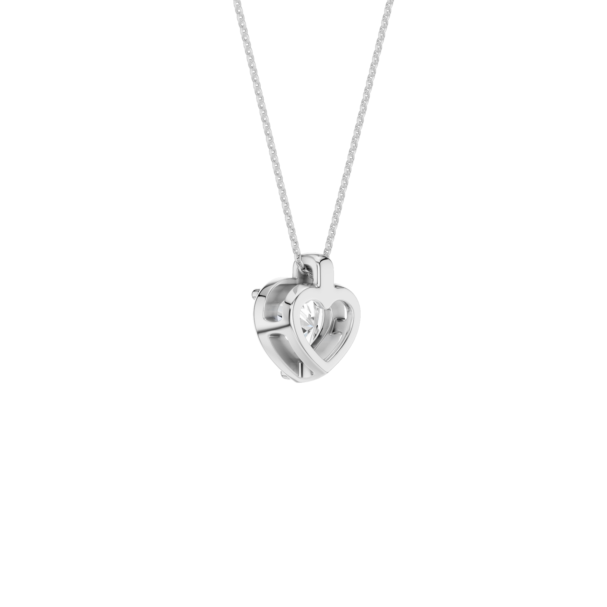 Illusion Bezel Pendant(Heart)