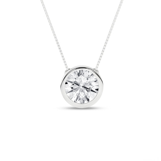 Bezel-Set Solitaire Pendant (Round)