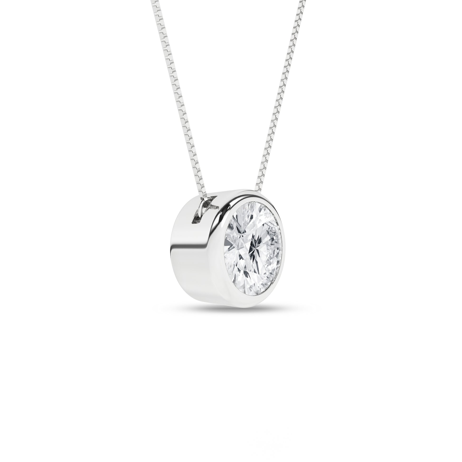 Bezel-Set Solitaire Pendant (Round)