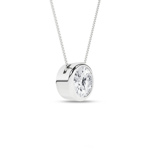 Bezel-Set Solitaire Pendant (Round)
