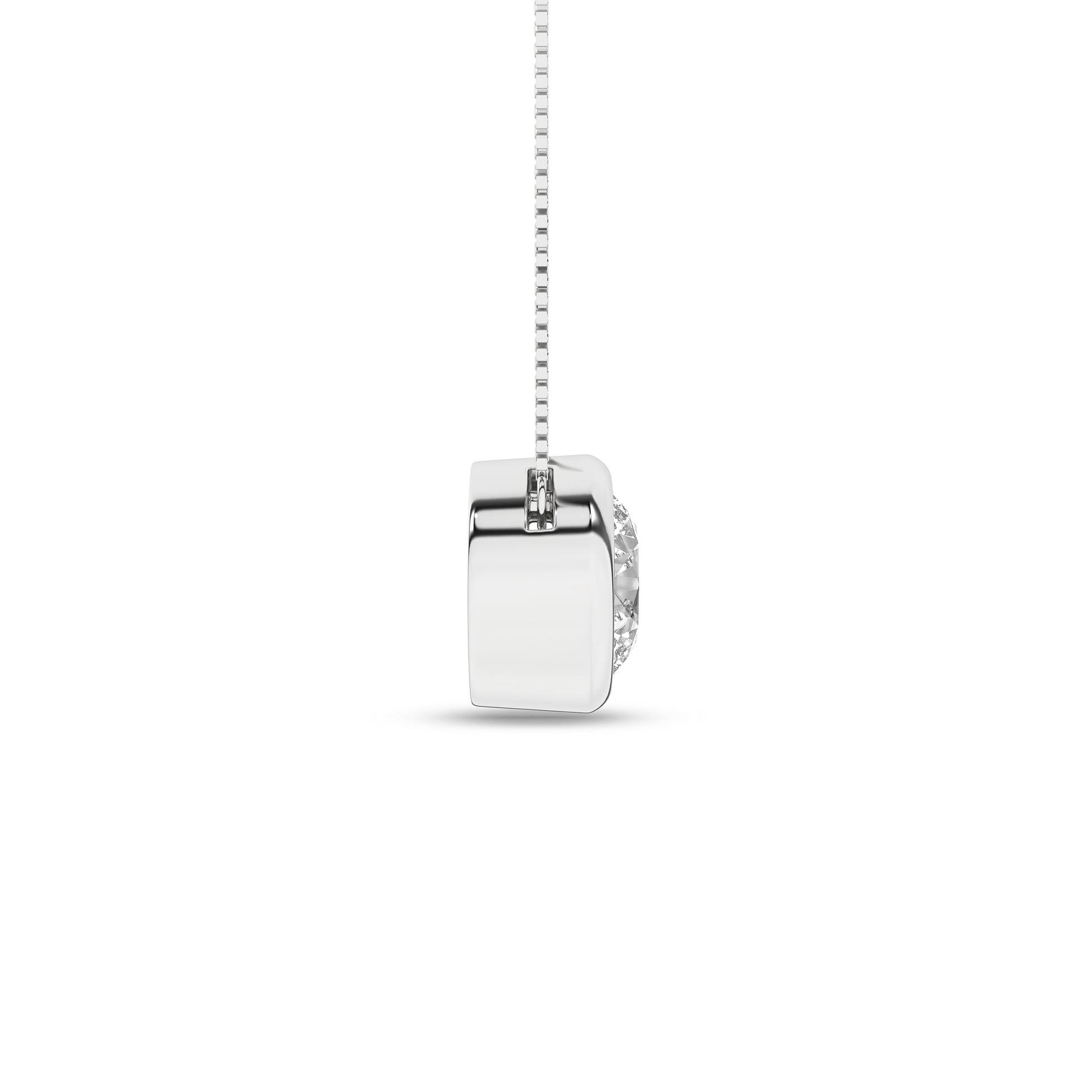 Bezel-Set Solitaire Pendant (Round)