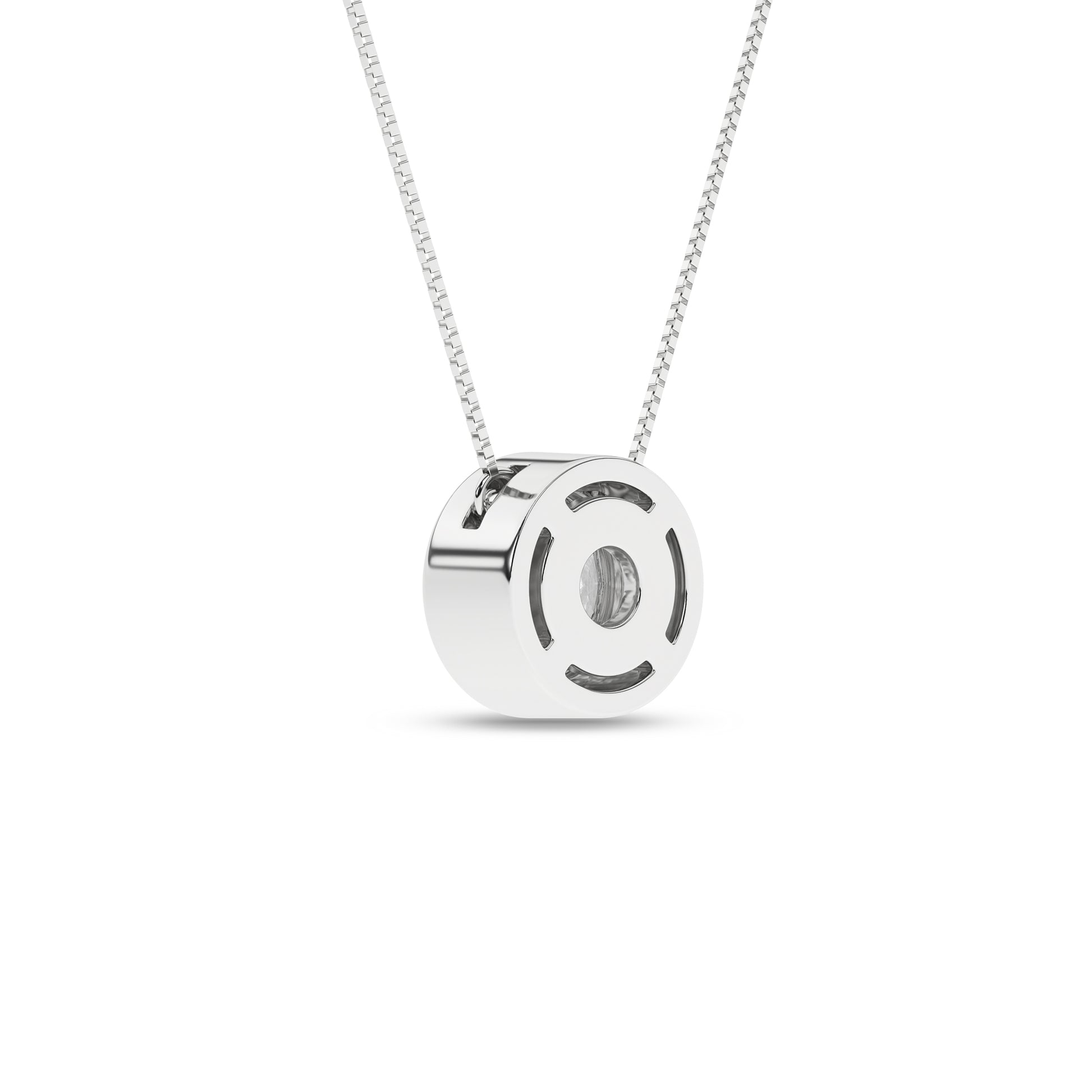 Bezel-Set Solitaire Pendant (Round)